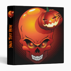 Halloween crâne et Classeur Citrouille