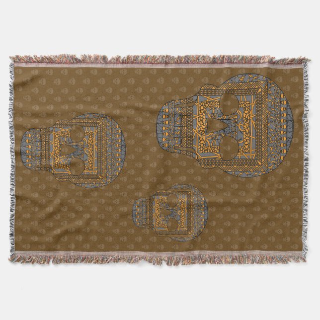 Halloween Crâne lancer couverture (Devant)