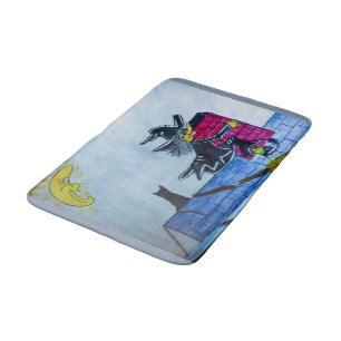 HALLOWEEN CRASHED WITCH BATH MAT