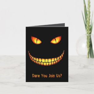 Halloween Crazy Smile Folded Greeting Card