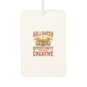 Halloween Creative Pumpkin Bat Vintage Vector Desi Air Freshener