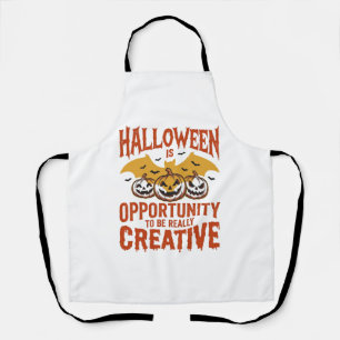 Halloween Creative Pumpkin Bat Vintage Vector Desi Apron
