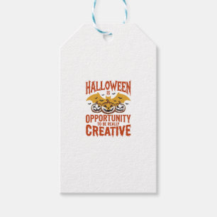 Halloween Creative Pumpkin Bat Vintage Vector Desi Gift Tags