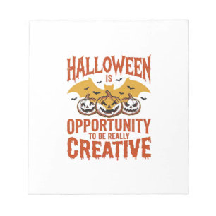 Halloween Creative Pumpkin Bat Vintage Vector Desi Notepad