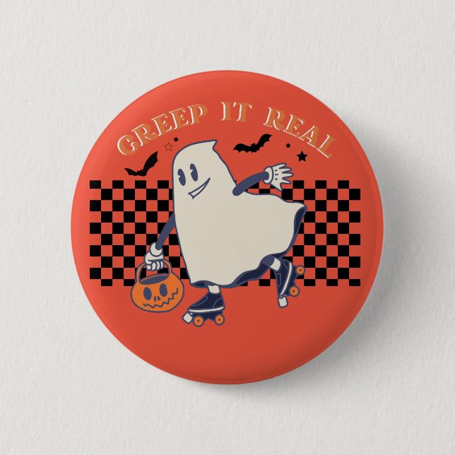 Halloween Creep it real  2 Inch Round Button (Front)