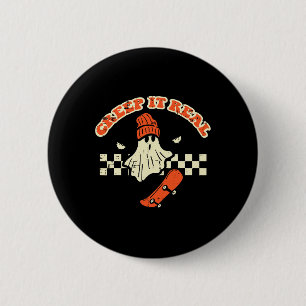 Halloween Creep It Real Ghost Skater Costume Men B 2 Inch Round Button