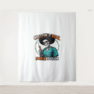 Halloween Creepin It Real! Nurse Edition Classic T Tapestry