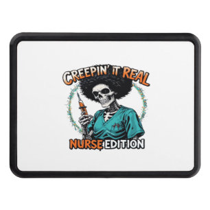 Halloween Creepin It Real! Nurse Edition Classic T Trailer Hitch Cover