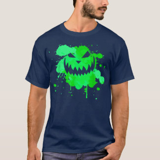 Halloween Creepy Evil Jack o Lantern Smiling Face  T-Shirt