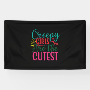 Halloween Creepy Girls Are The Cutest Birthday Banner