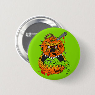 Halloween Creepy Gory Pumpkin Horror 2 Inch Round Button