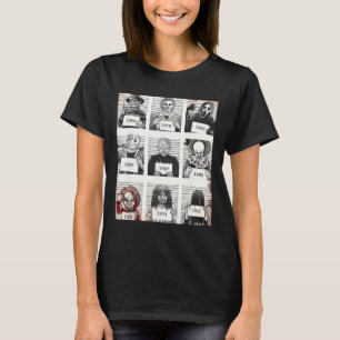 Halloween Creepy Legends Killer Mugshots Horror Fa T-Shirt