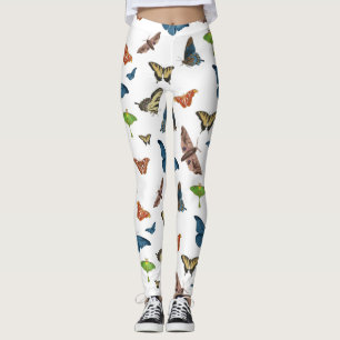 halloween creepy moth print leggings