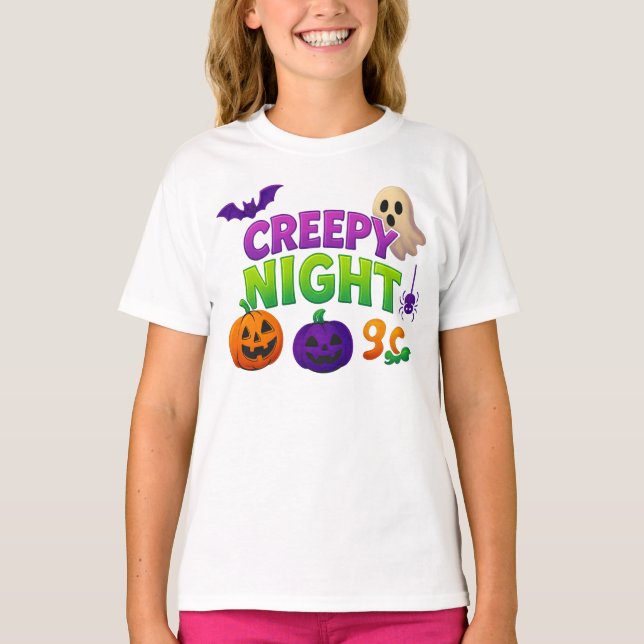 Halloween Creepy Night Clothes Cute Unisex T-Shirt (Front)