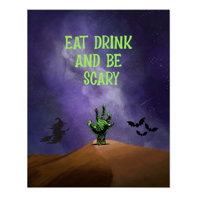 Halloween Creepy Poster Display  (Front)