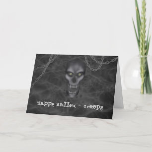Halloween - Creepy Skull Postcard, Greetings Card