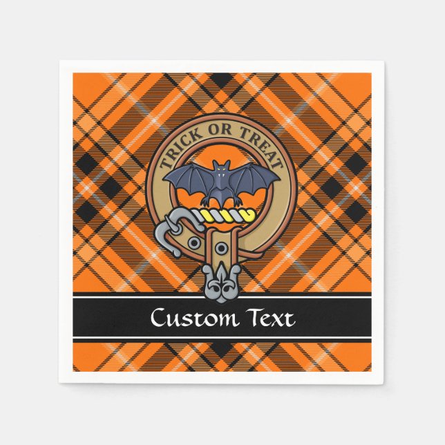 Halloween Crest over Tartan Napkins (Front)