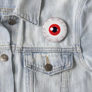 Halloween Crimson Red Eye Eyeball Scary Outfit Bag 2 Inch Round Button