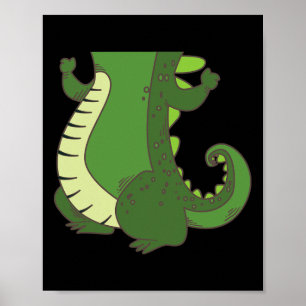 Halloween Crocodile Costume Cool Croc Body Lazy Gi Poster