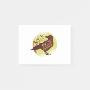 Halloween crow post-it notes