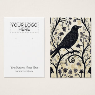 Halloween Crow Raven Earring Display Card