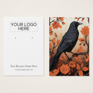 Halloween Crow Raven Earring Display Card