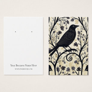 Halloween Crow Raven Earring Display Card
