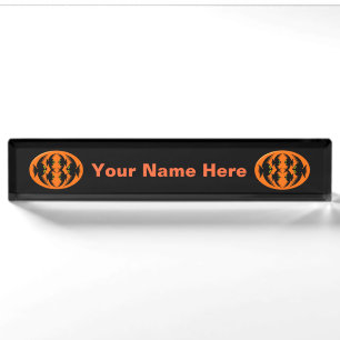 Halloween Crows Custom Desk Nameplate