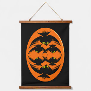 Halloween Crows Hanging Tapestry