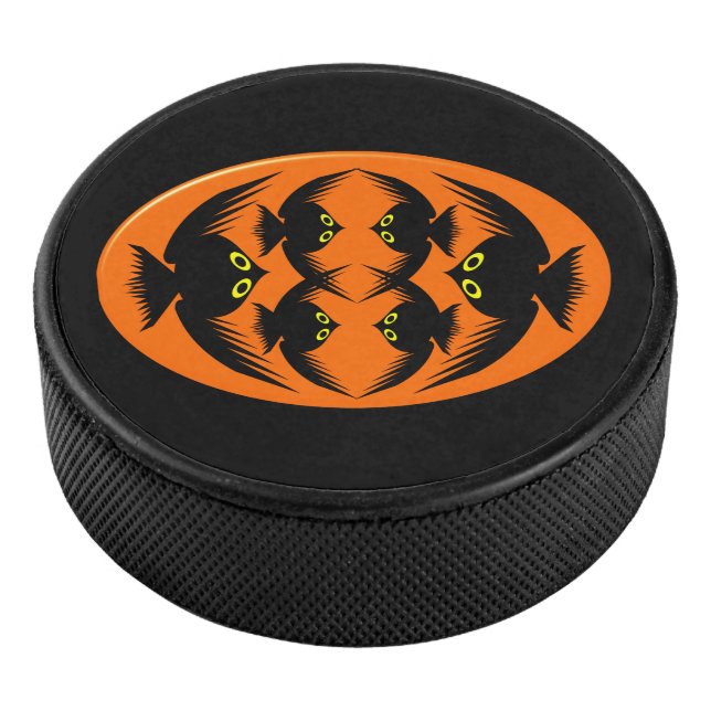 Halloween Crows Hockey Puck (3/4)