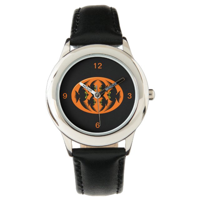 Halloween Crows Kids Watch with Numbers (Front)