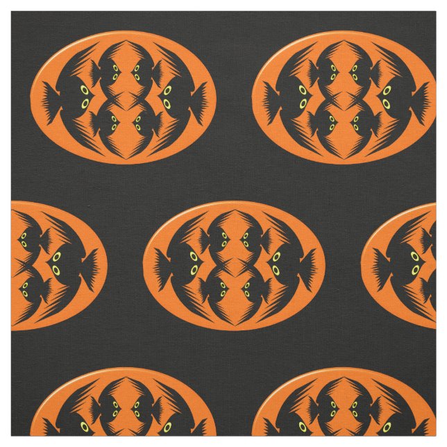 Halloween Crows patterned Fabric (Swatch)