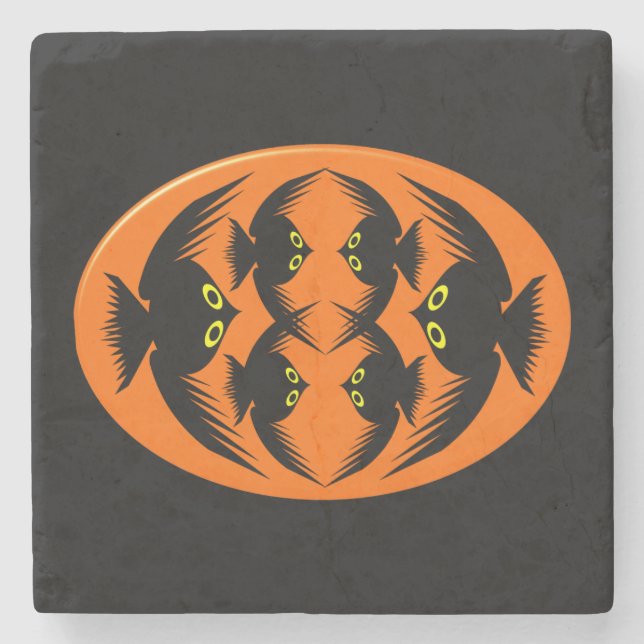 Halloween Crows Stone Coaster (Front)