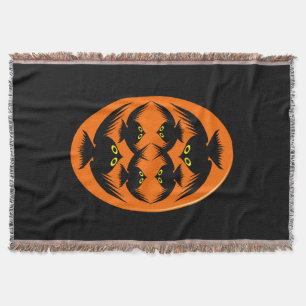 Halloween Crows Throw Blanket