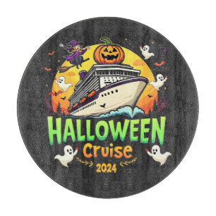 Halloween Cruise 2024 Spooky Cruisng Familly Trip Cutting Board