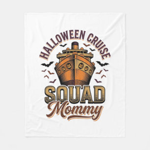 Halloween Cruise Mommy Vintage Ship Squad Design_1 Fleece Blanket