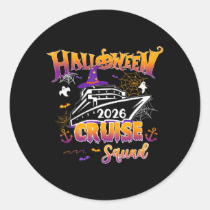 Halloween Cruise Squad 2026 Matching Family Classic Round Sticker