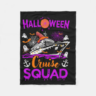 Halloween Cruise Squad Family 2024 Cruising Spooky Fleece Blanket
