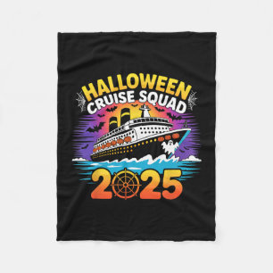 Halloween Cruise Squad Family Funny Pajamas Costum Fleece Blanket