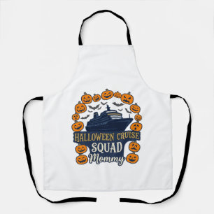Halloween Cruise Squad Mommy Ship Pumpkins Bats_1 Apron