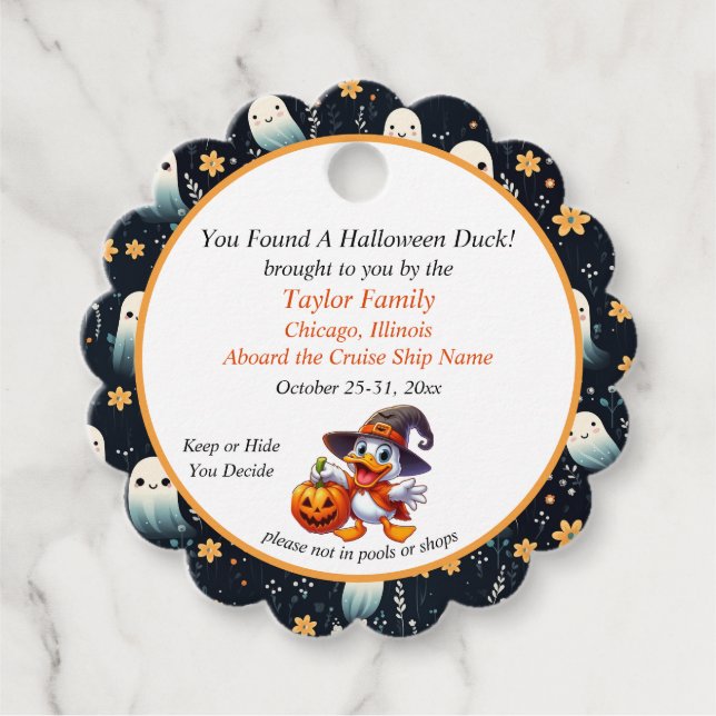 Halloween Cruising Duck Tag (Front)