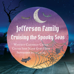 Halloween Cruising the Spooky Seas Cruise Door Car Magnet