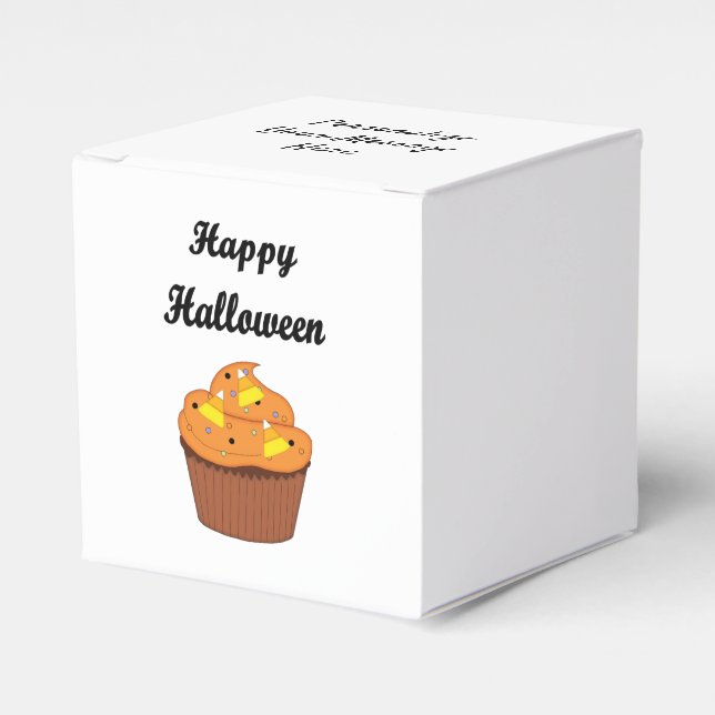 Halloween Cupcake    Favor Box (Front Side)