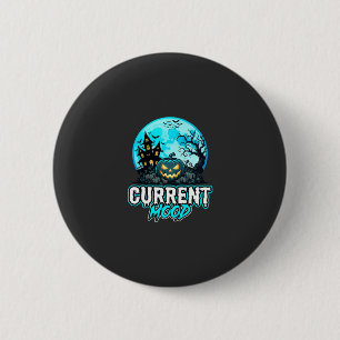 Halloween Current Mood Haunted Pumpkin 2 Inch Round Button