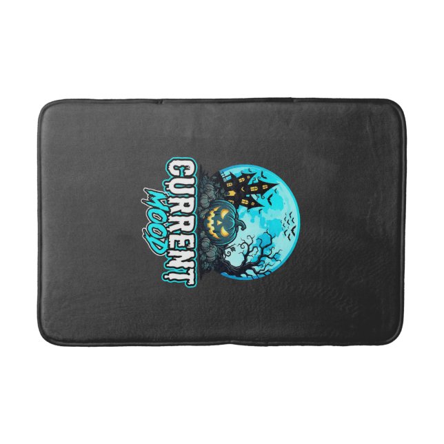 Halloween Current Mood Haunted Pumpkin Bath Mat (Front)