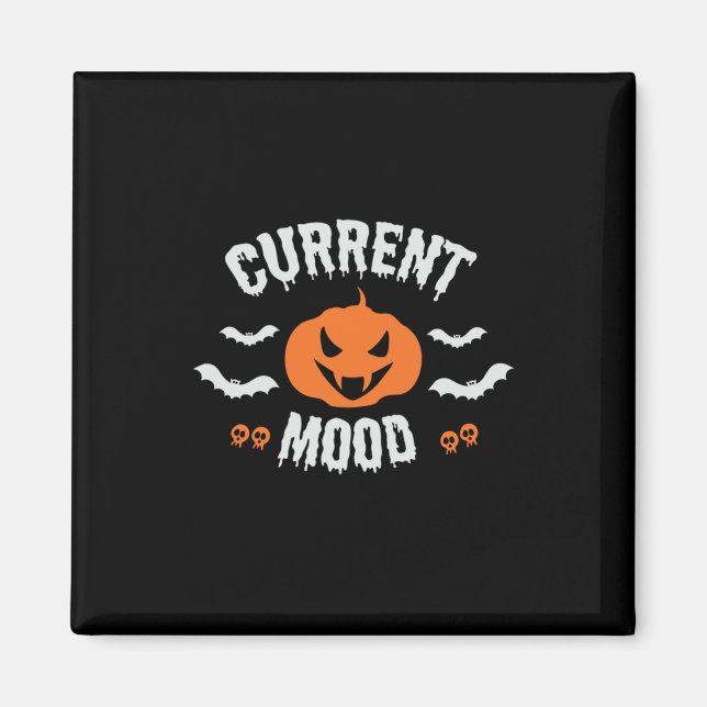 Halloween Current Mood Pumpkin Birthday Magnet (Front)