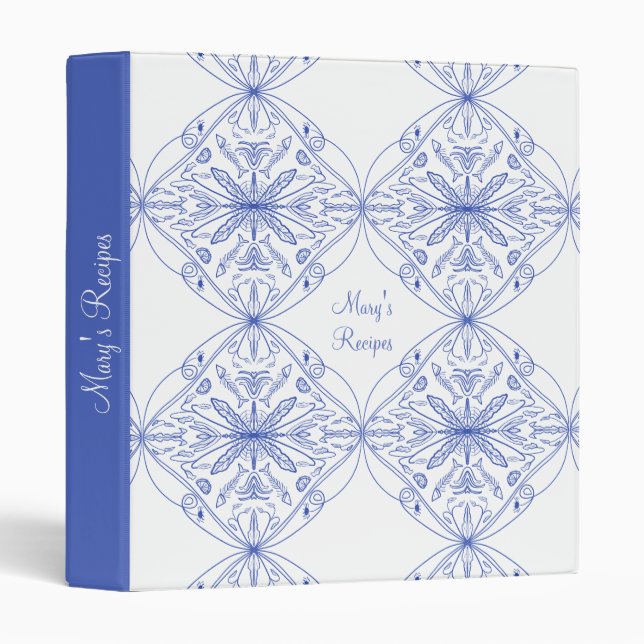 Halloween Custom Amalfi Tile Sardine Recipe Binder (Front/Spine)