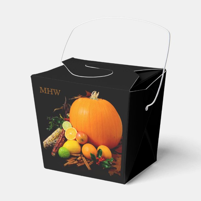 Halloween custom monogram favour box (Front Side)