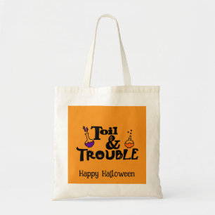 Halloween Custom Whimsical Funny Modern Orange Tote Bag