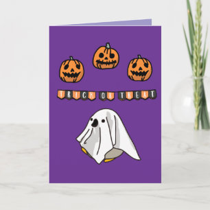 Halloween Custom Whimsical Funny Modern Purple Card